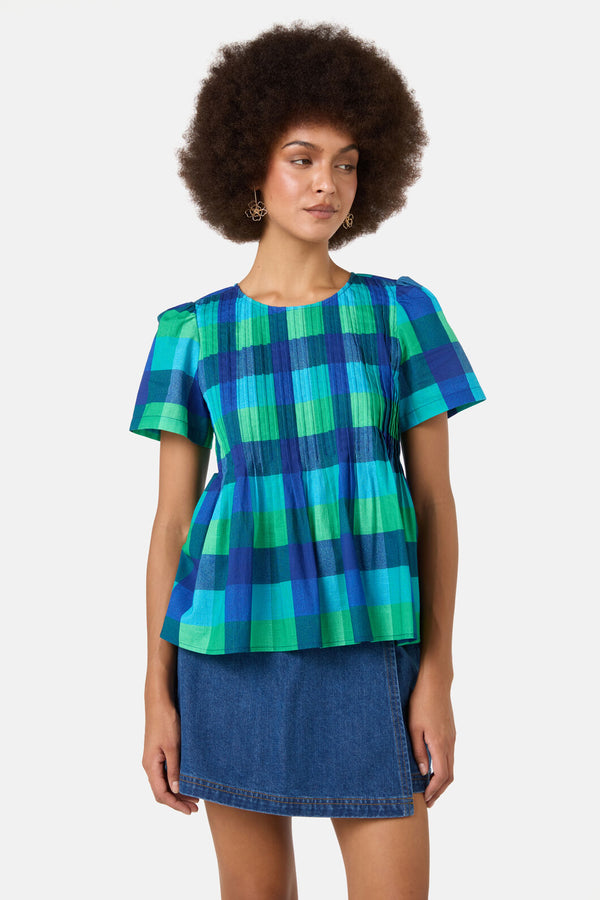 Gorman - Petal Patch Check Top - check