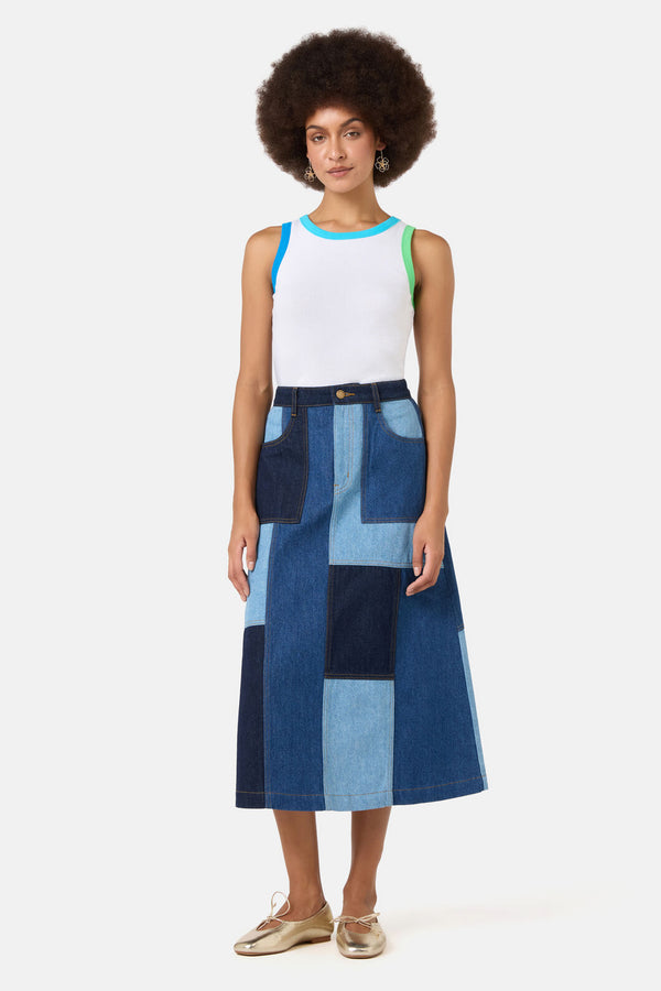 Gorman - Puzzle Denim Skirt - denim