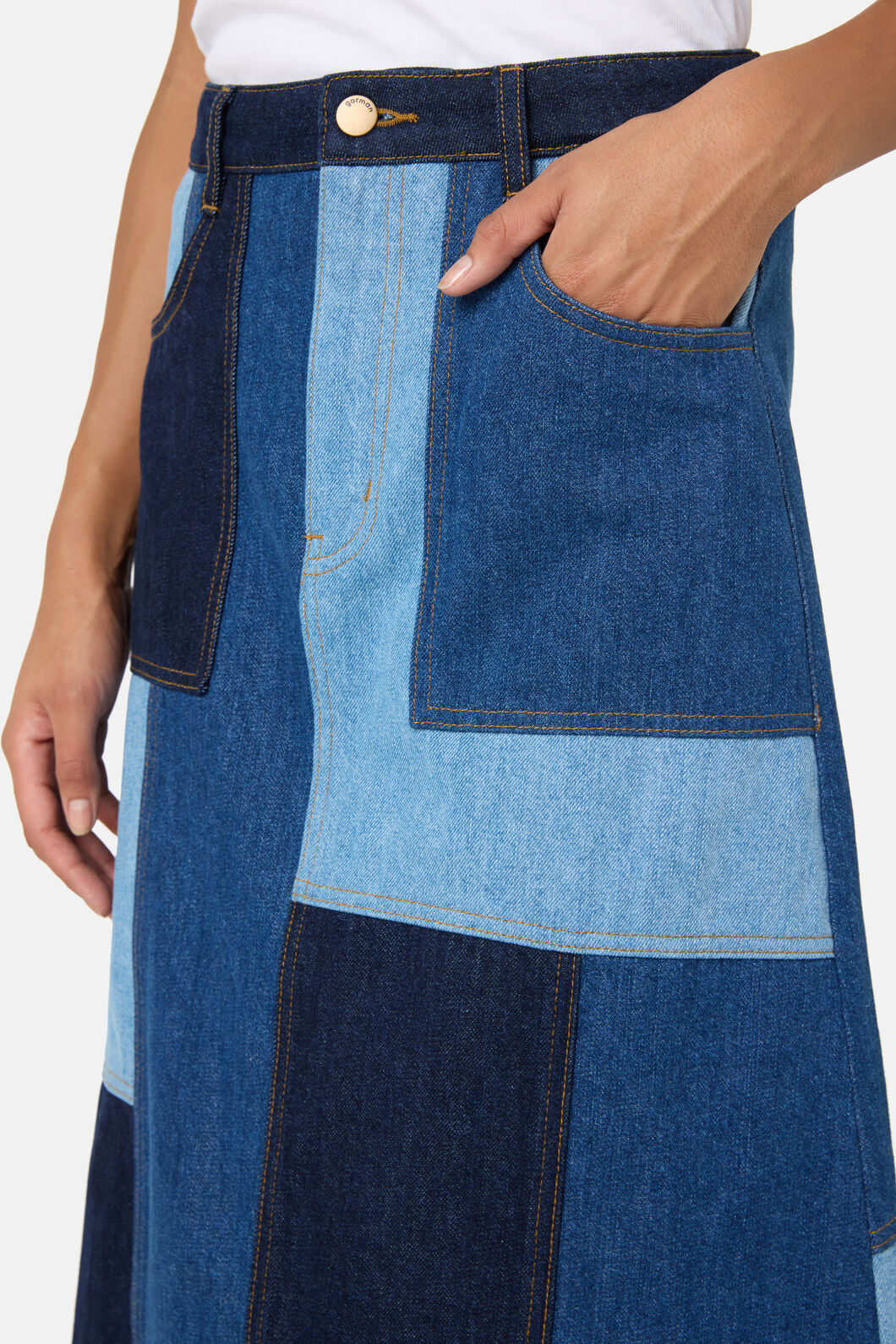 Gorman - Puzzle Denim Skirt - denim