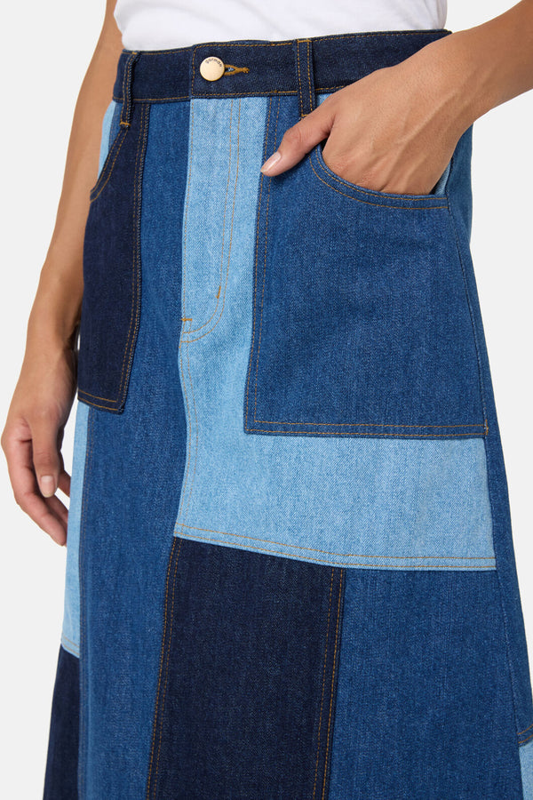 Gorman - Puzzle Denim Skirt - denim