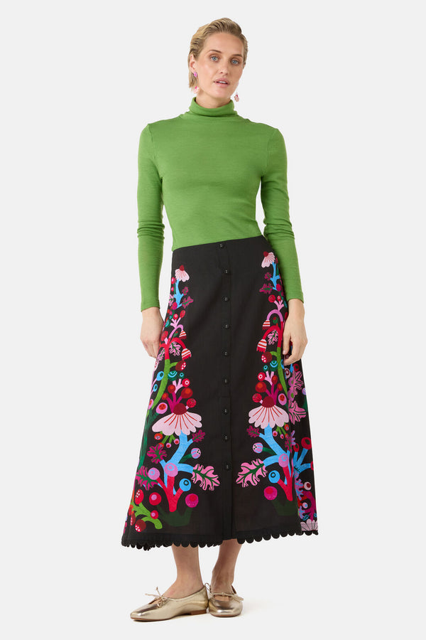 Gorman - Wild Garden Midi Skirt - print