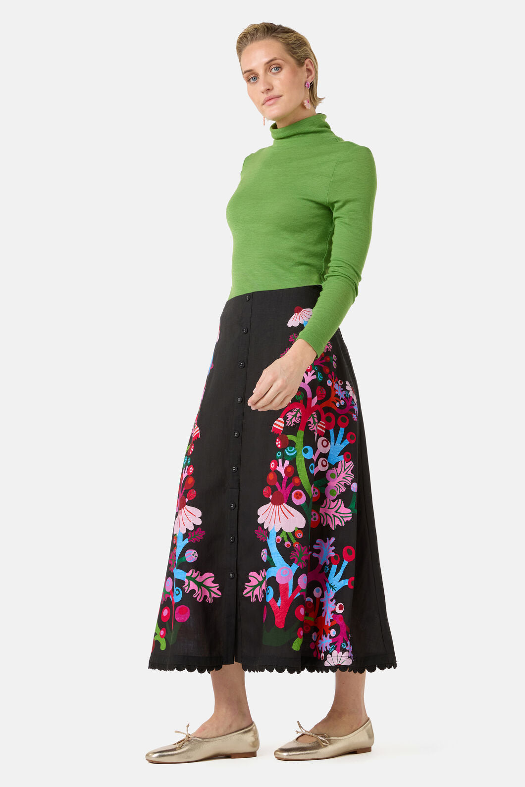 Gorman - Wild Garden Midi Skirt - print