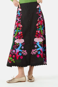 Gorman - Wild Garden Midi Skirt - print