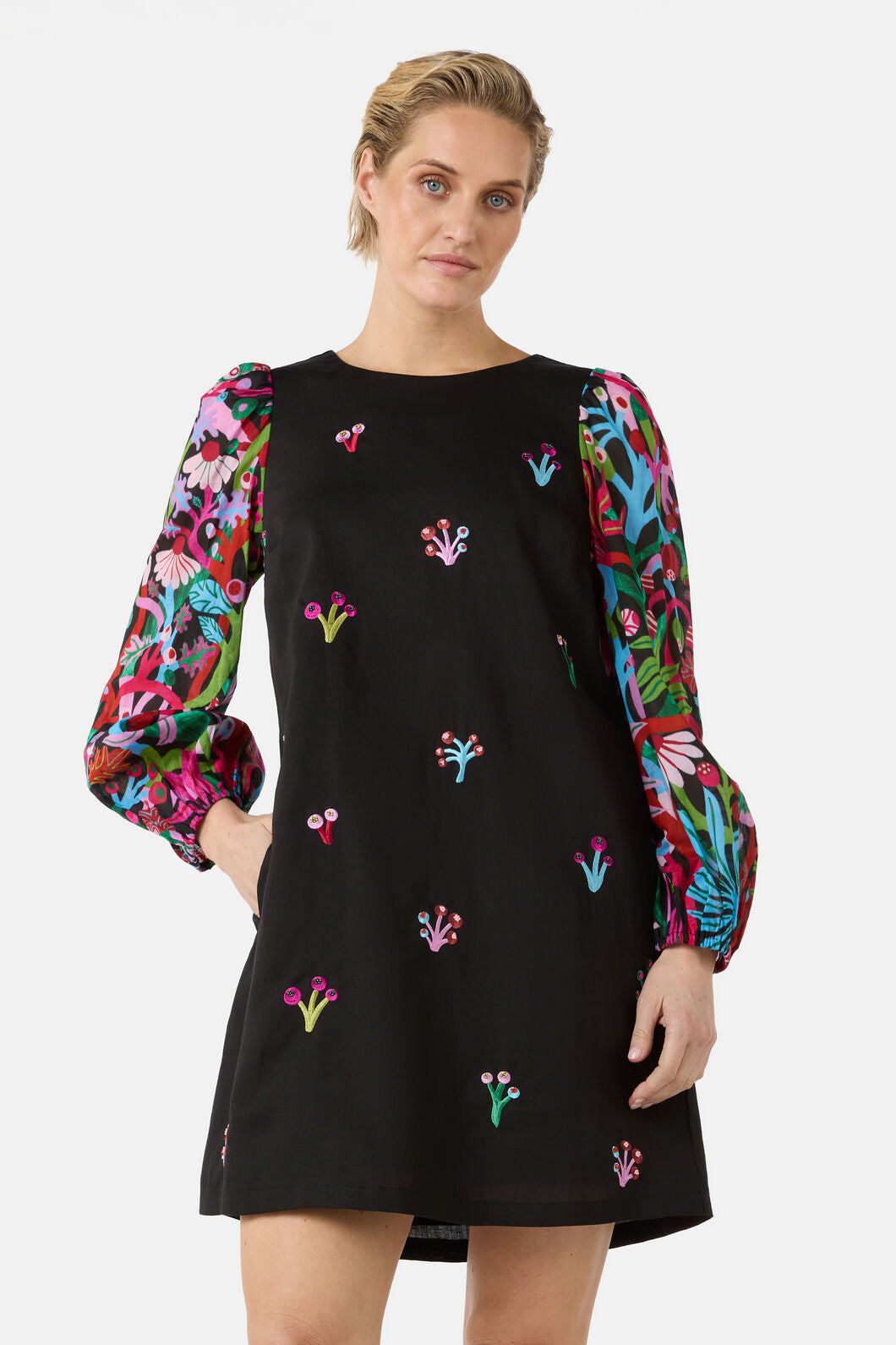 Gorman - Wild Garden Shift Dress - black