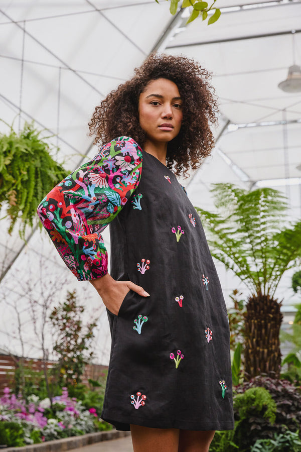Gorman - Wild Garden Shift Dress - black