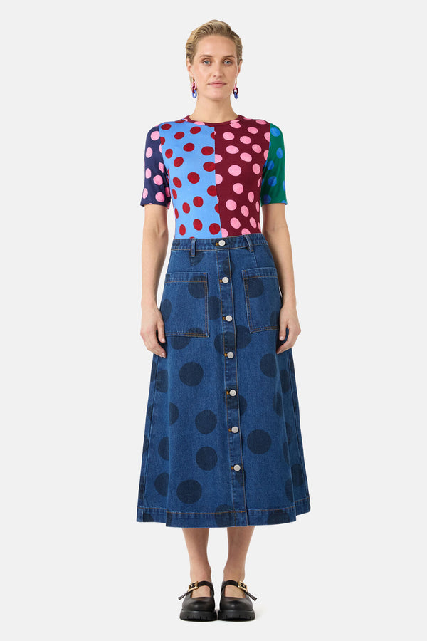 Gorman - On The Dot Print Fitted Tee - print