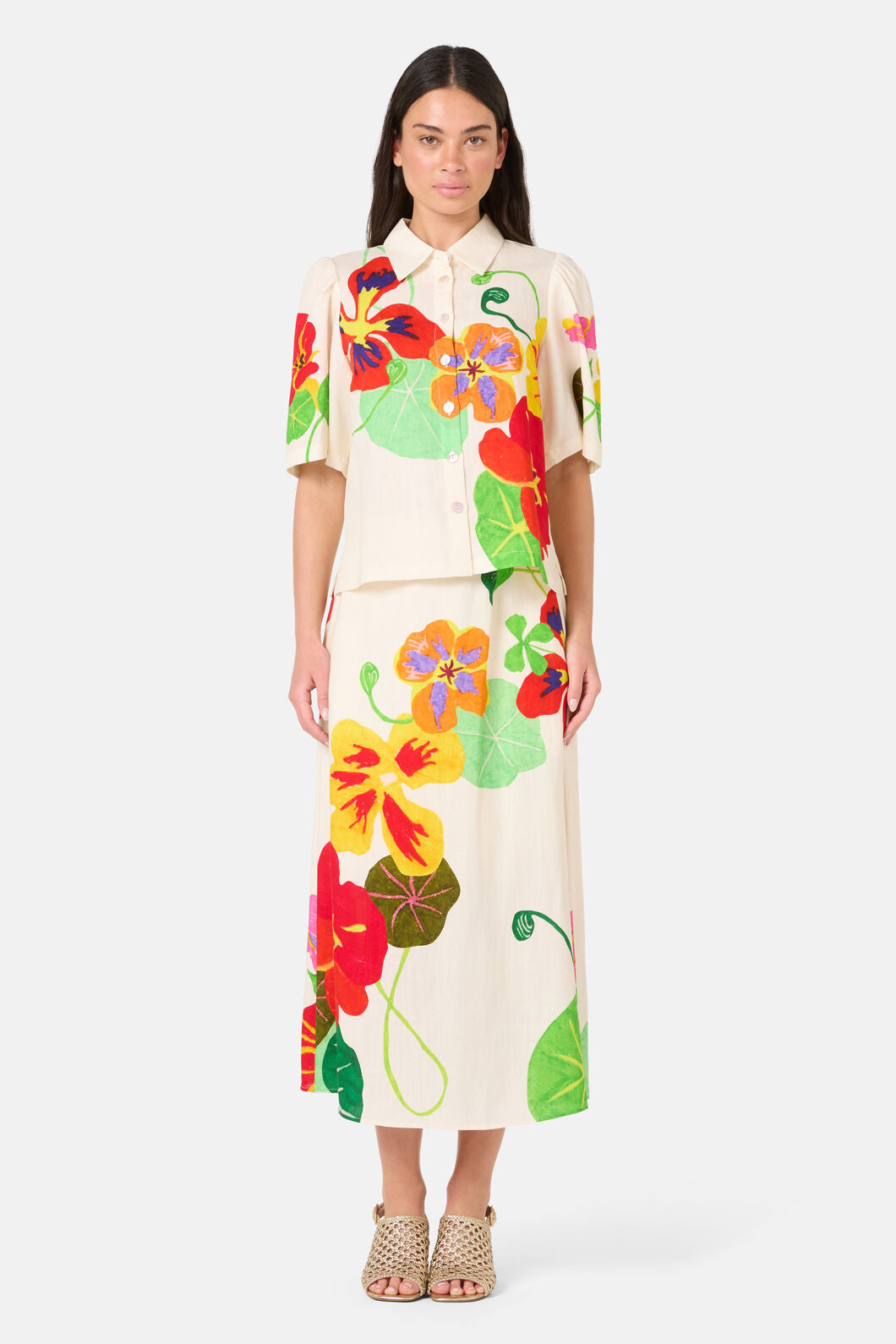 Gorman - Climbing Colour Midi Skirt - print