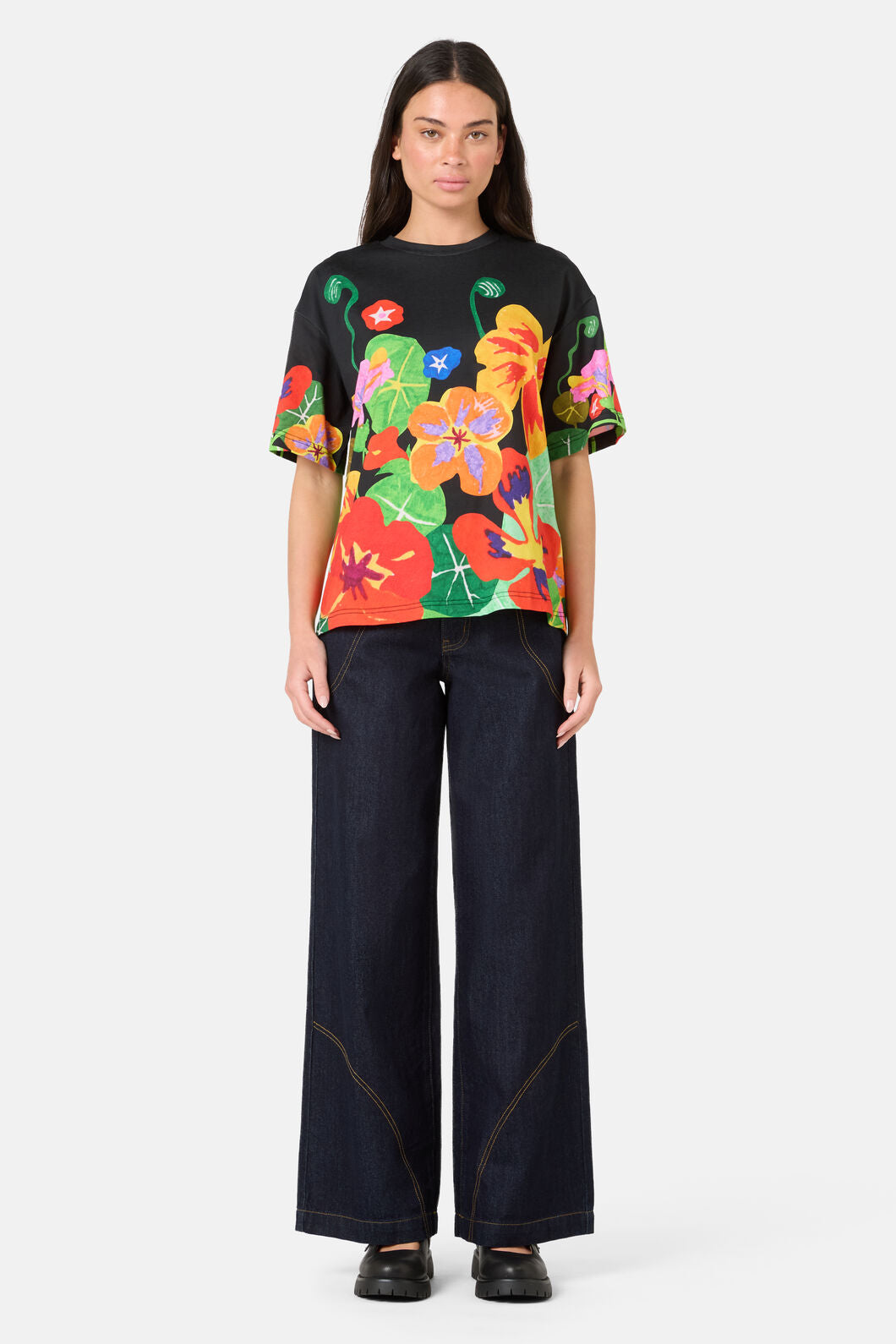 Gorman - Climbing Colour Placement Oversized Tee - print