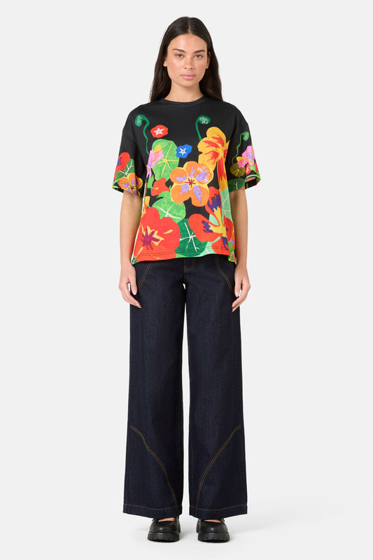 Gorman - Climbing Colour Placement Oversized Tee - print