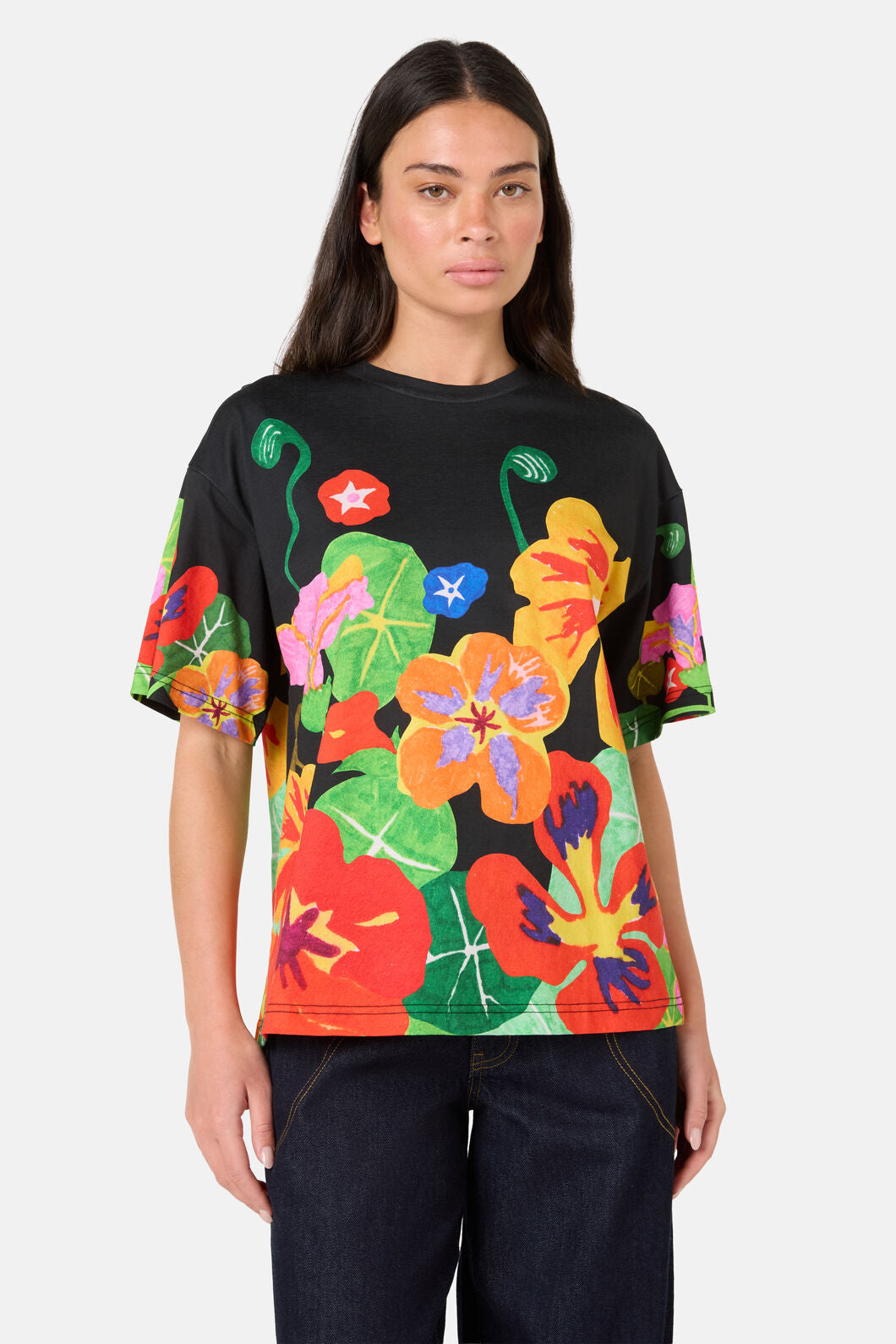 Gorman - Climbing Colour Placement Oversized Tee - print