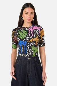 Gorman - Right Meow Baby Tee - print