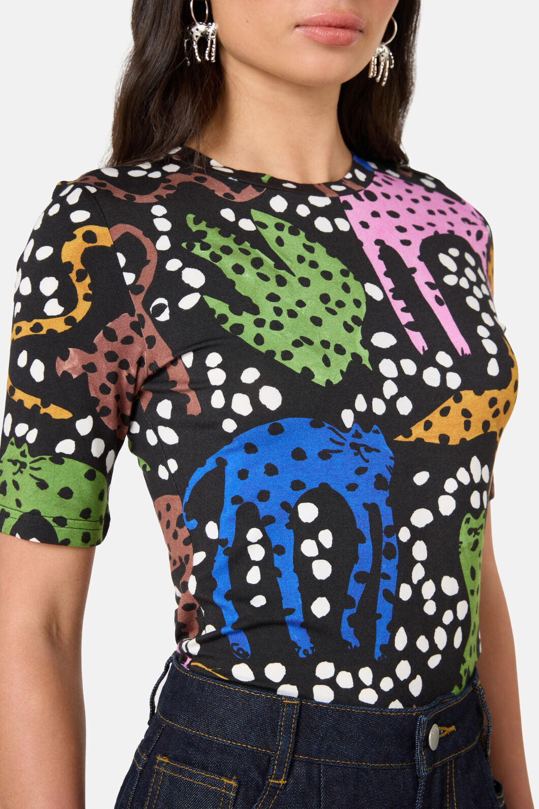 Gorman - Right Meow Baby Tee - print