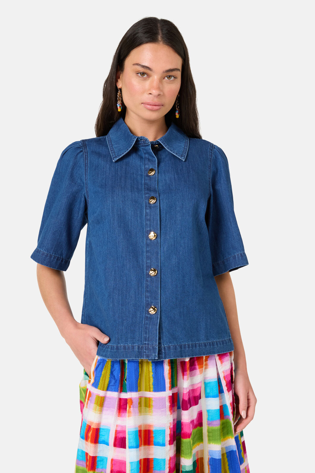 Gorman - Unwind Denim Shirt - mid-blue