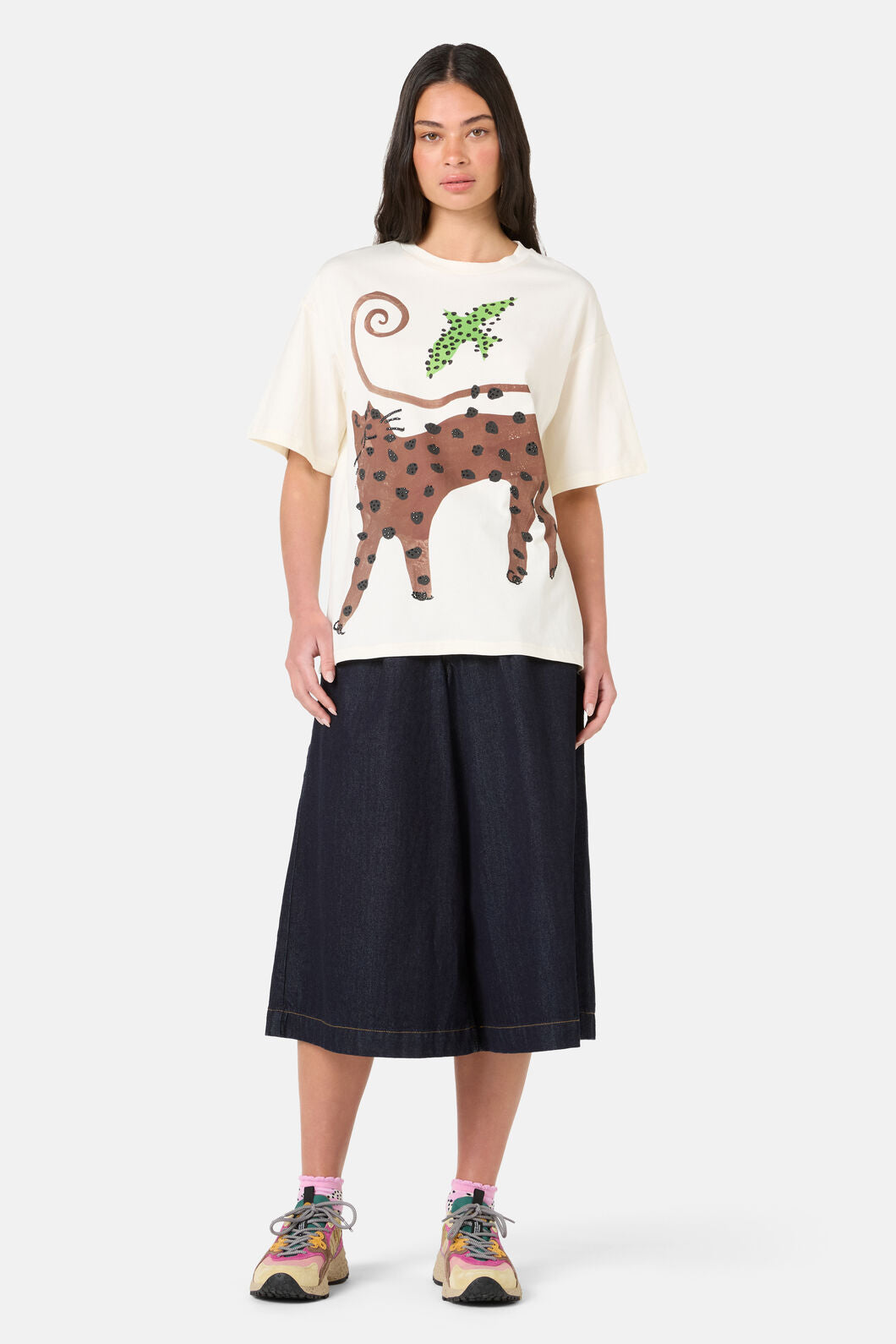 Gorman - Right Meow Placement Oversized Tee - print