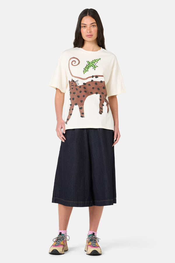 Gorman - Right Meow Placement Oversized Tee - print