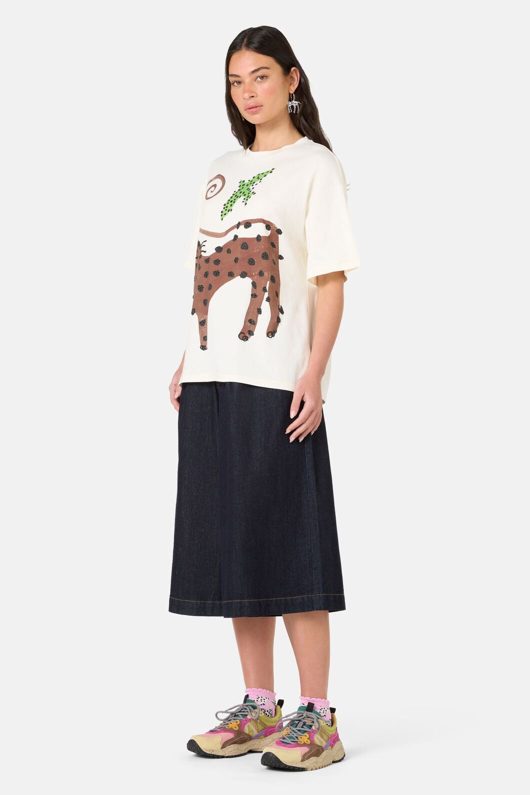 Gorman - Right Meow Placement Oversized Tee - print
