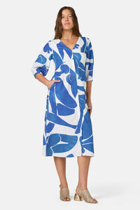 Gorman - Blue Nude Linen Dress - print