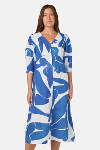 Gorman - Blue Nude Linen Dress - print