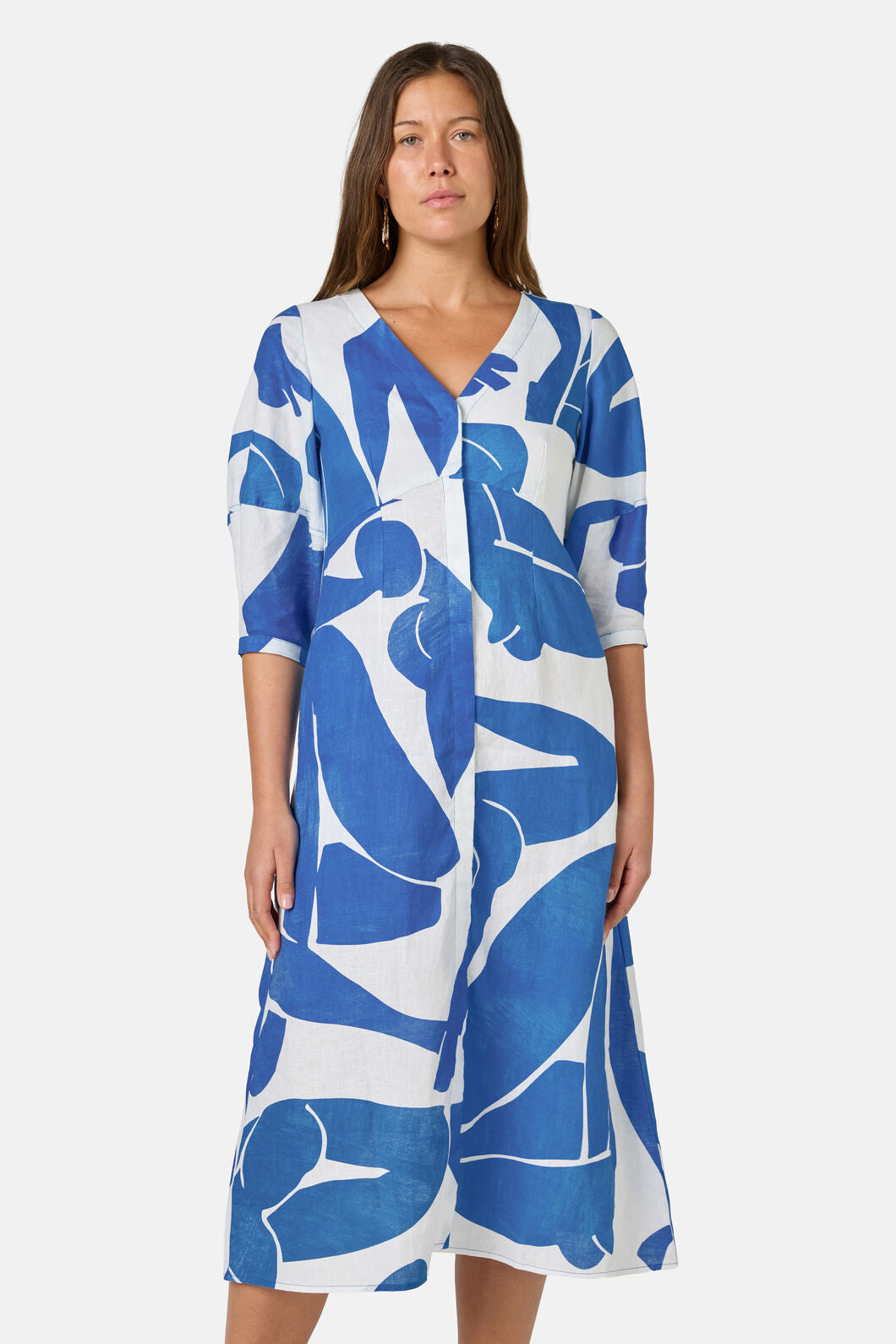 Gorman - Blue Nude Linen Dress - print