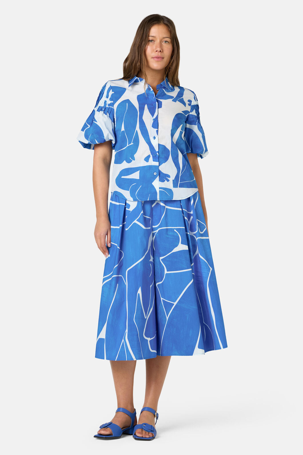 Gorman - Blue Nude Cotton Shirt - print