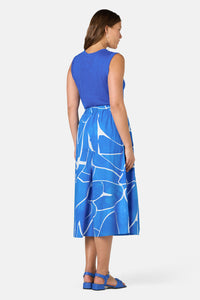 Gorman - Blue Nude Cotton Skort - print