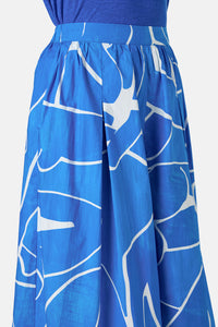 Gorman - Blue Nude Cotton Skort - print