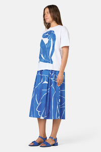 Gorman - Blue Nude Oversized Tee - print