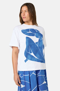 Gorman - Blue Nude Oversized Tee - print
