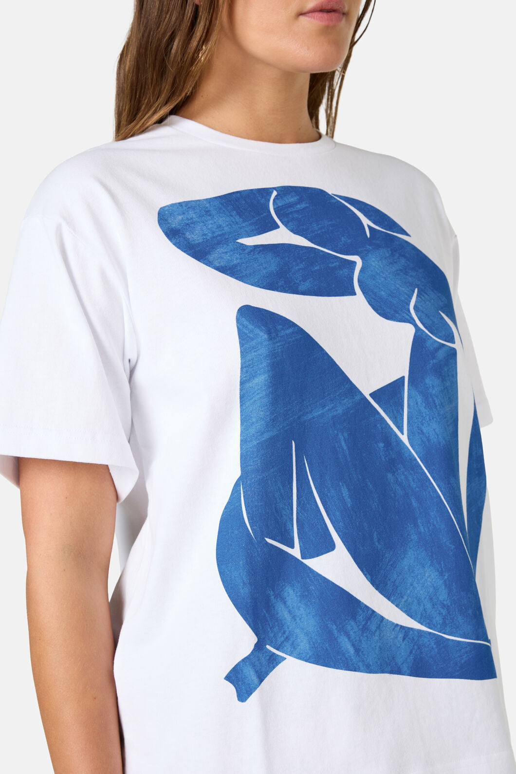 Gorman - Blue Nude Oversized Tee - print
