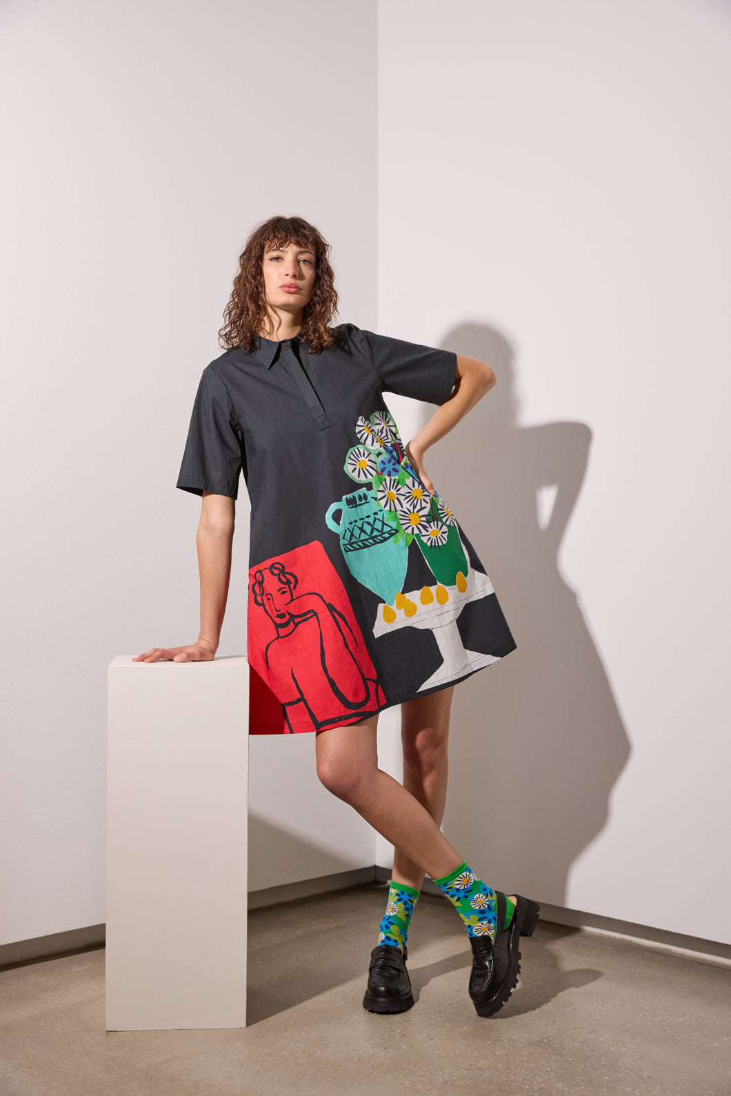 Gorman - Daisies Cotton Shirt Dress - print