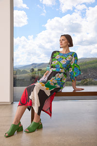 Daisies Scarf Midi Dress