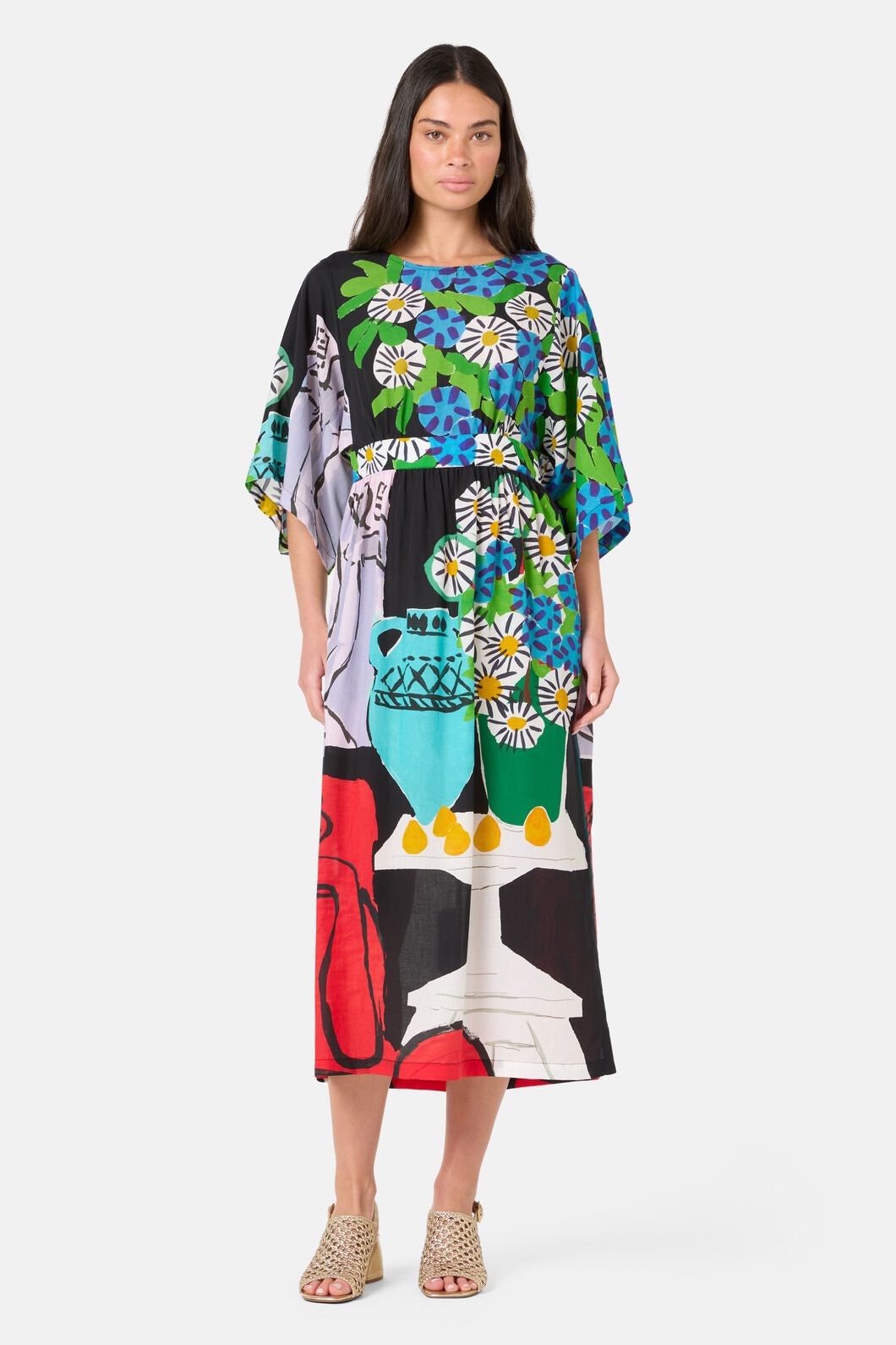 Gorman - Daisies Scarf Midi Dress - print