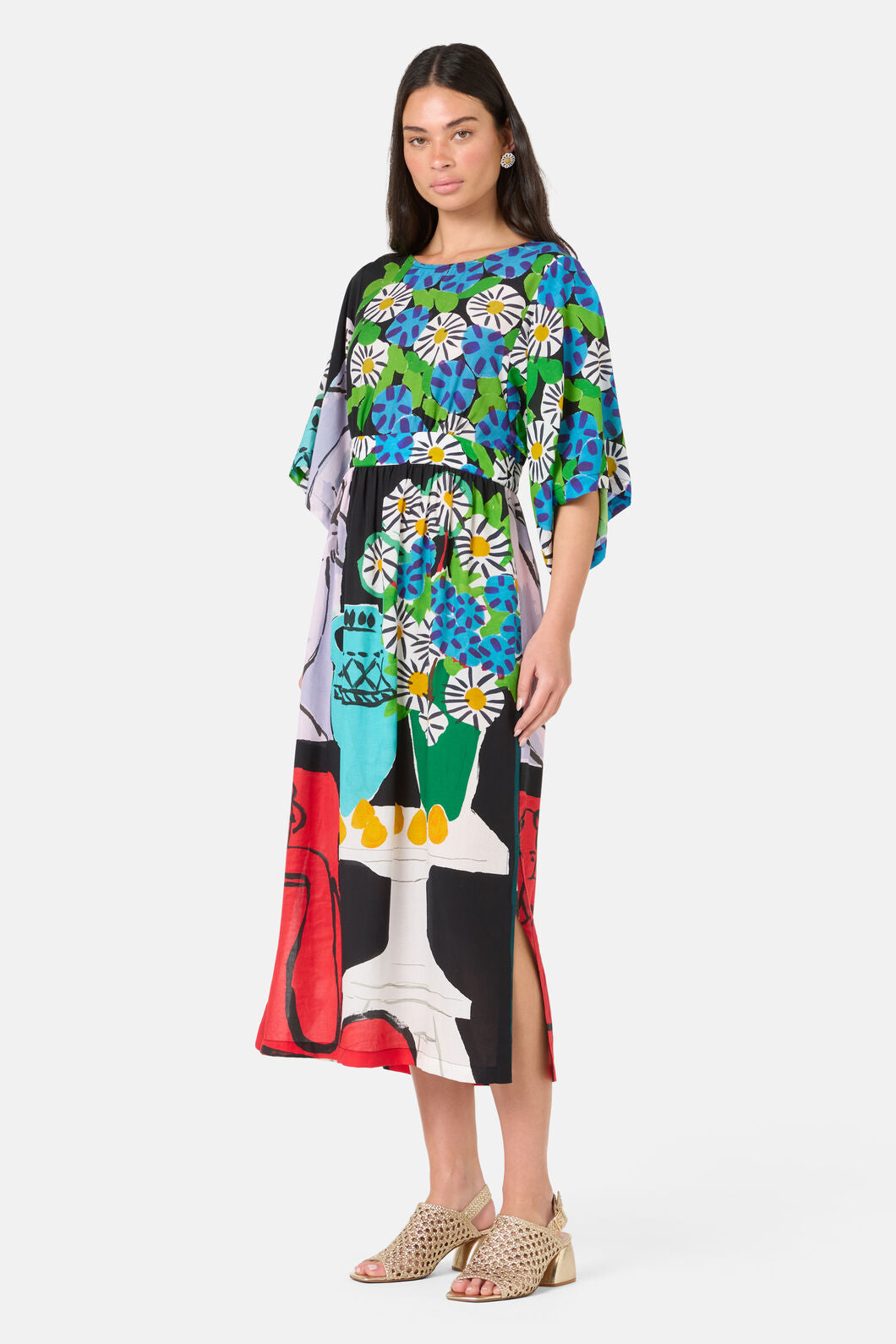 Gorman - Daisies Scarf Midi Dress - print
