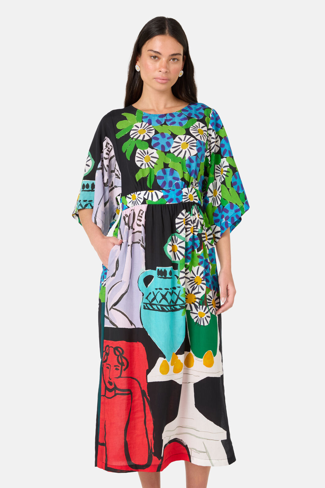 Gorman - Daisies Scarf Midi Dress - print