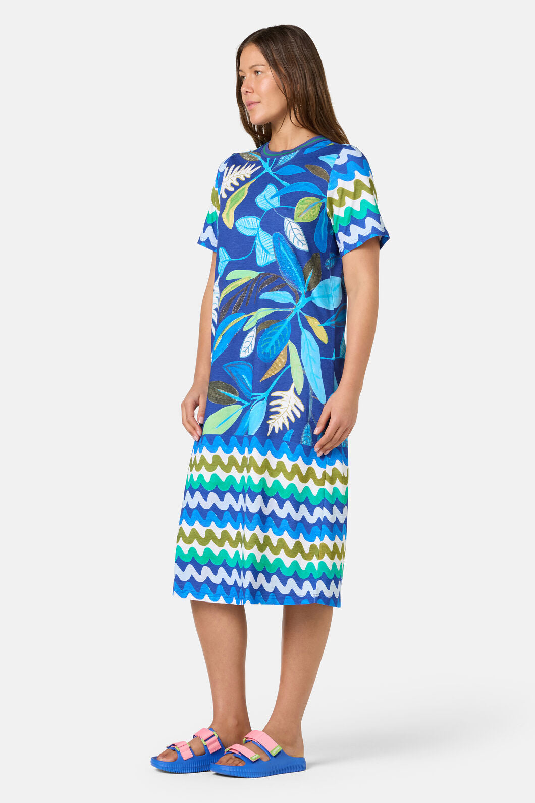 Gorman - Botanical Blueprint Tee Dress - print