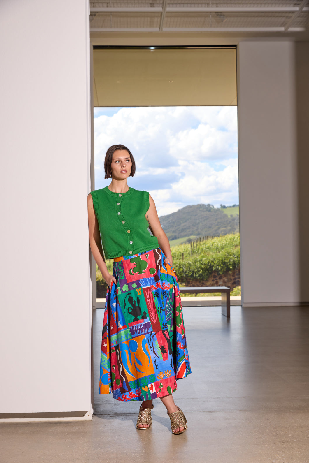 Gorman - Paper Poetry Skirt - print