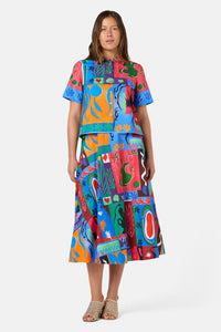 Gorman - Paper Poetry Skirt - print