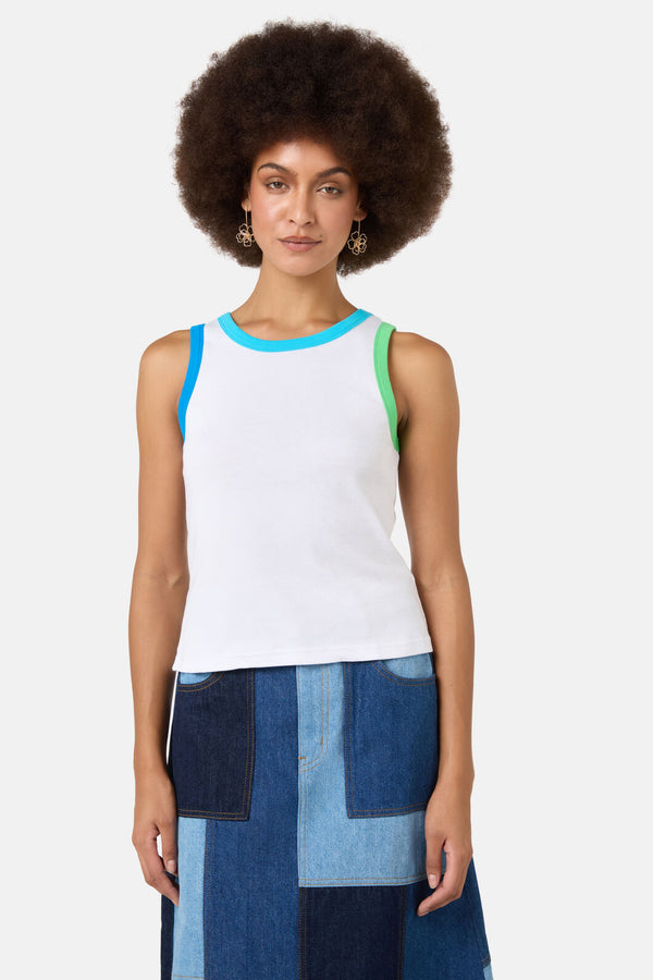 Gorman - Chloe Contrast Tank - white