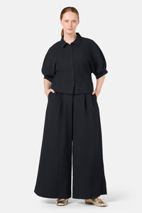 Gorman - Calliope Seersucker Balloon Shirt - black
