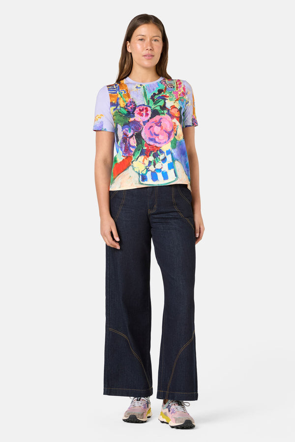 Gorman - Peonies Placement Classic Tee - print