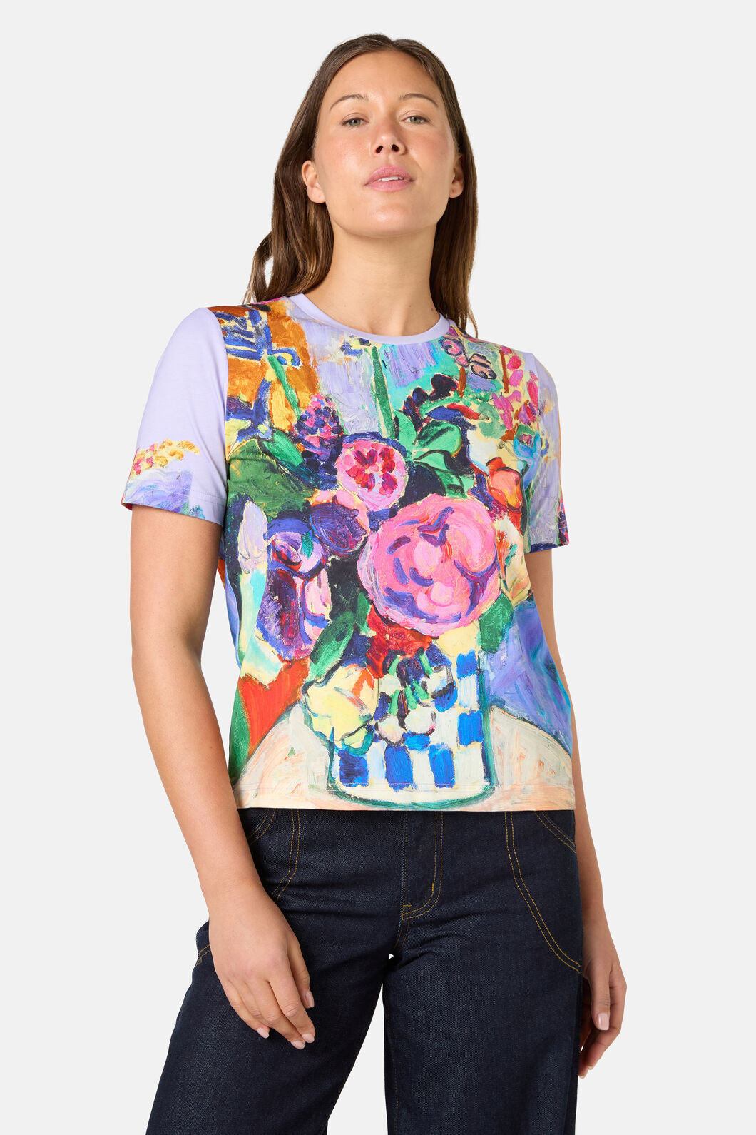 Gorman - Peonies Placement Classic Tee - print