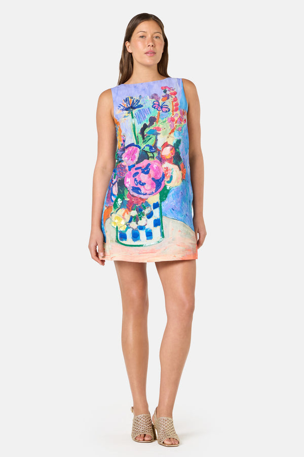 Gorman - Peonies Embroidered Shift Dress - print