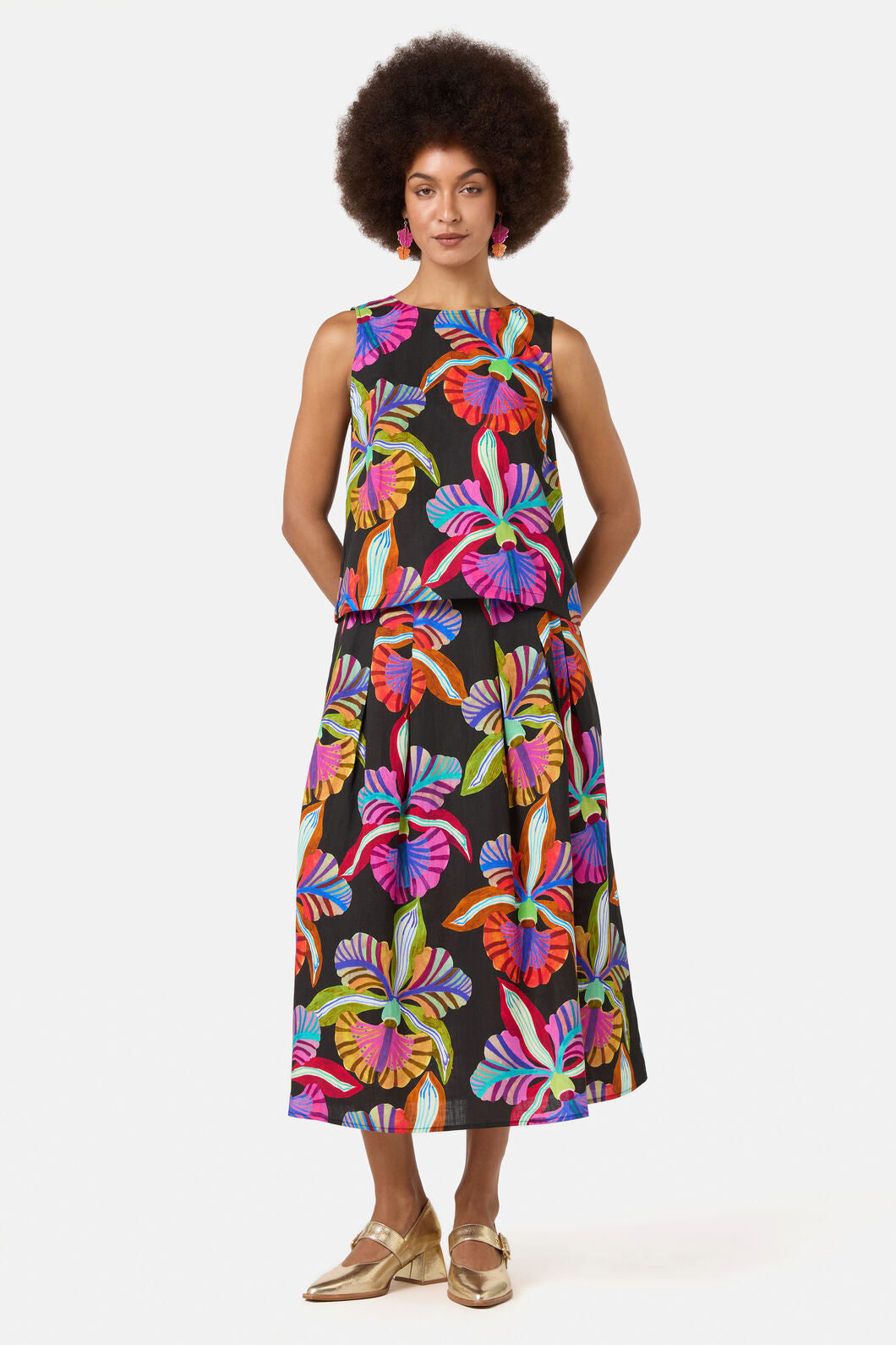 Gorman - Orchid Printed Tank - print