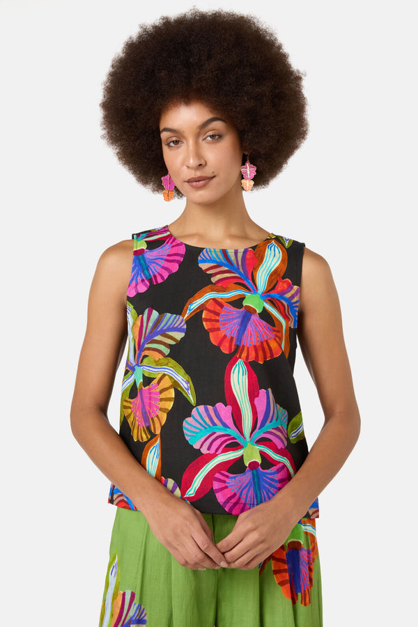Gorman - Orchid Printed Tank - print