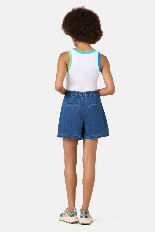 Gorman - Charlotte Denim Skort - mid-blue