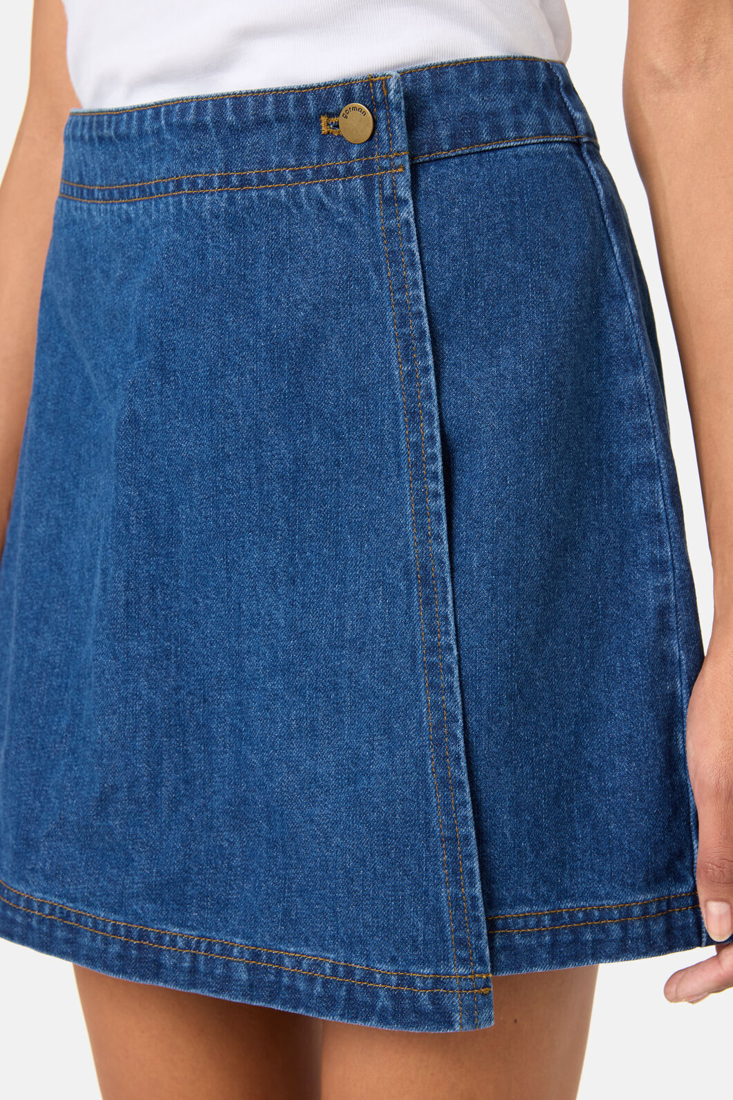 Gorman - Charlotte Denim Skort - mid-blue