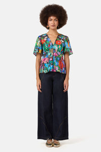 Gorman - Mariposa Glitter Party Top - print