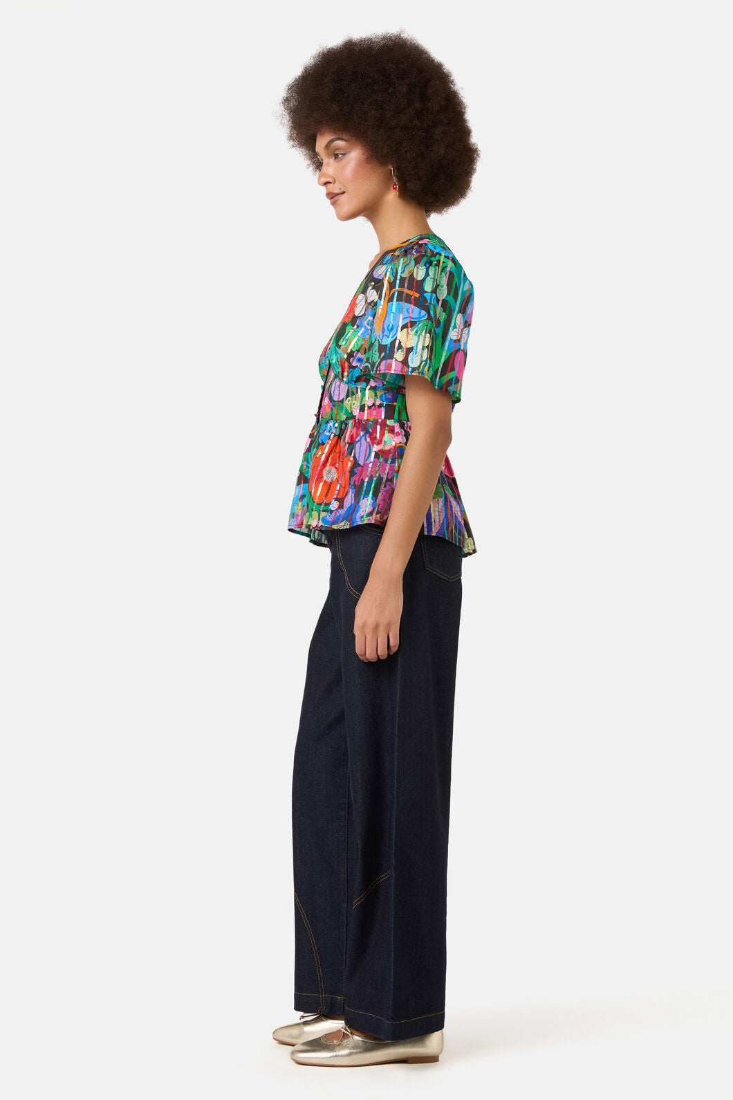 Gorman - Mariposa Glitter Party Top - print