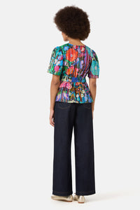 Gorman - Mariposa Glitter Party Top - print