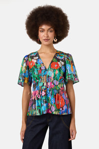Gorman - Mariposa Glitter Party Top - print